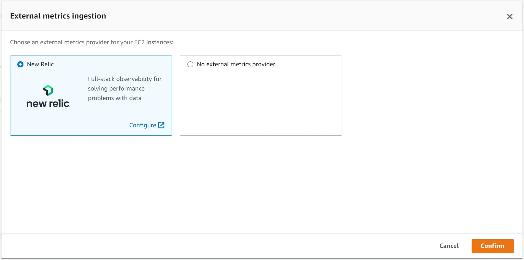 Third-party Metrics Selector